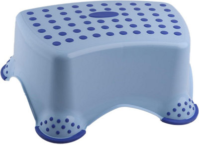 Divchi Toilet Training Kids Non Slip Up Step Stool Unisex For Safe Toddler Loo Potty Training In The Bathroom Home Blue from B&Q