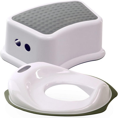 Divchi Potty Training Seat + Toddler Step Stool For Kids Potty Training Toddler Toilet Seat Attached To Regular Toilet Seat from B&Q