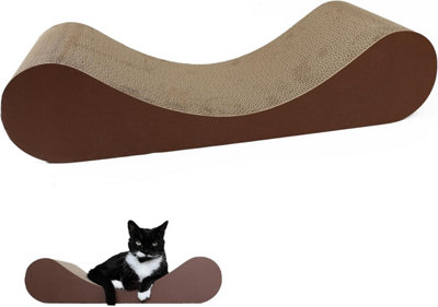 Divchi Cat Scratching Board Cat Lounge Bed With Catnip  Bed For Kitty  Cats Scratchers  Pet Cardboard  Scratch Pad from B&Q