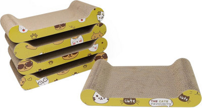 Divchi Cat Scratching Board 5 Pcs Cat Scratching Pad With Catnip  Cats Scratchers  Pet Cardboard  Bed For Kitty from B&Q