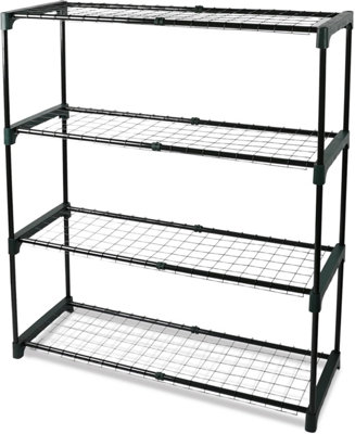 Divchi 4-Tier Garden Storage Shelves  Shelving Unit  Greenhouse Shelf  Shed Rack  Plant Racks  Garage Racking  Green House Staging from B&Q