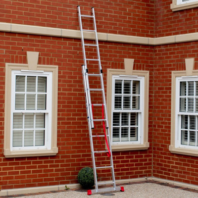 Home Master 3.70M Rung 2 Section Extension Ladder