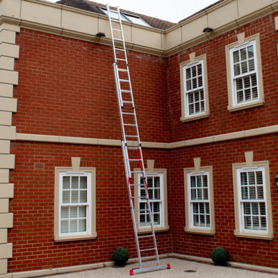 B&Q - 6.50M Rung  3 Section Extension Ladder - Image 3