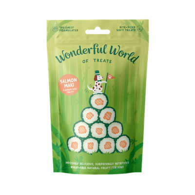 Wonderful World Of Treats Salmon Maki Dog Treats 50GPack Of 12 from B&Q