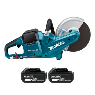 B&Q -  Dce090Zx1 18V / 36V Cordless Brushless 230mm Disc Cutter With 2 X 6Ah Batteries