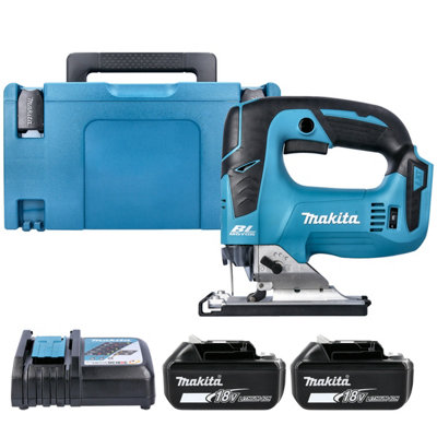 Makita Djv182Z 18V Lxt Cordless Brushless 26mm 390W Jigsaw With 2 X 3Ah BatteriesCharger & Type 3 Case from B&Q