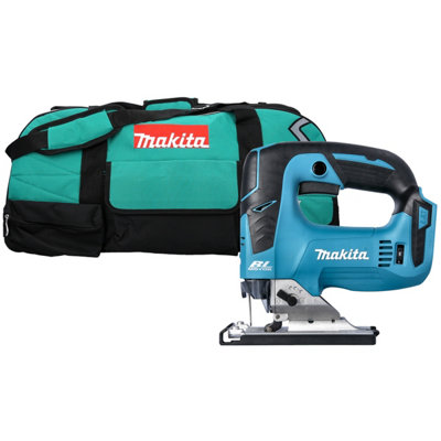 Makita Djv182Z 18V Lxt Cordless Brushless 26mm 390W Jigsaw With Lxt400 Tool Bag from B&Q