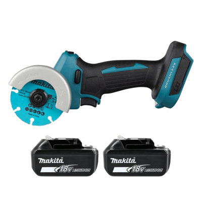 Makita Dmc300Z 18V Lxt Cordless Brushless 76mm Cut-Off Saw With 2 X 3Ah Batteries from B&Q