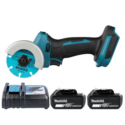 Makita Dmc300Z 18V Lxt Cordless Brushless 76mm Cut-Off Saw With 2 X 3Ah Batteries & Charger from B&Q