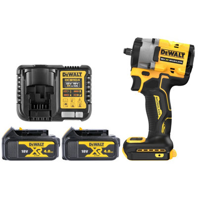 Dewalt Dcf923N 18V Xr Cordless Brushless Compact 3/8" Impact Wrench With 2 X 4.0Ah Batteries & Charger from B&Q