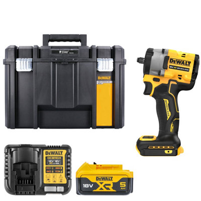 Dewalt Dcf923N 18V Xr Cordless Brushless Compact 3/8" Impact Wrench With 1 X 5.0Ah BatteryCharger & Tstak Vi Case from B&Q