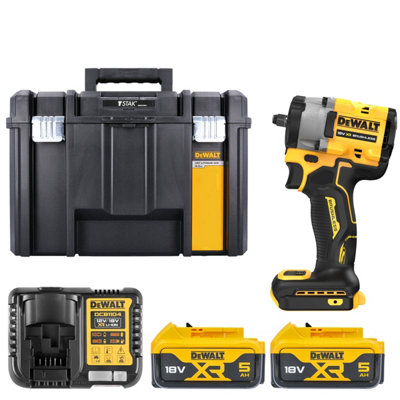 Dewalt Dcf923N 18V Xr Cordless Brushless Compact 3/8" Impact Wrench With 2 X 5.0Ah BatteriesCharger & Tstak Vi Case from B&Q