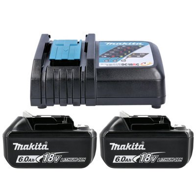 Makita Bl1860 Battery 18V 6.0Ah Lxt Lithium-Ion Battery Twin Pack With Charger from B&Q