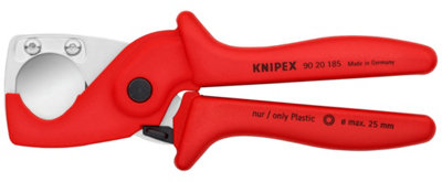 Knipex 90 20 185 185 mm Plasticut Cutter For Flexible Hoses And Plastic Conduit Pipes Glass Fibre Reinforced Plastic Handles from B&Q