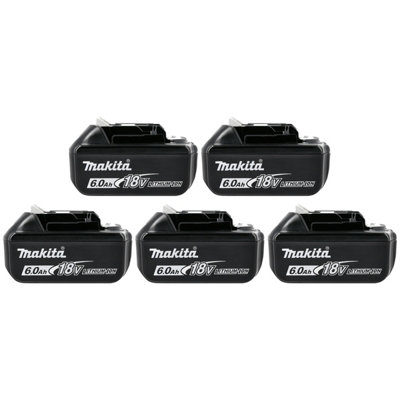 Makita Bl1860 Battery 18V 6.0Ah Lxt Lithium-Ion Battery Pack Of 5 from B&Q
