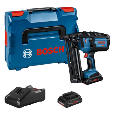 Bosch Gnh 18V-64 M Cordless Nailer With 2 X 4.0Ah BatteriesCharger & Case 0601481070 from B&Q