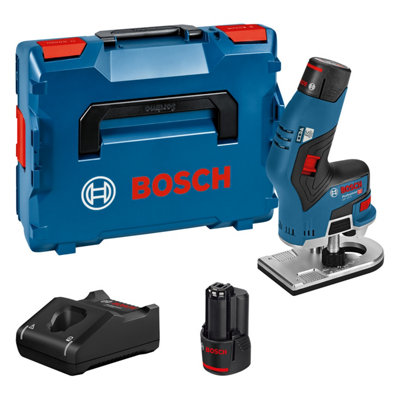 Bosch Gkf 12V-8 12V Professional Cordless Brushless Router With 2 X 3.0Ah BatteriesCharger In L-Boxx 06016B0070 from B&Q