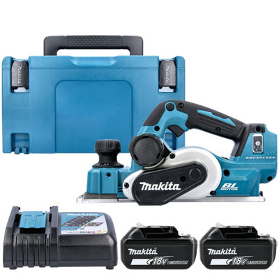 Makita Dkp181Z 18V Lxt Cordless Brushless 82mm Aws Planer With 2 X 3Ah BatteriesCharger & Case from B&Q