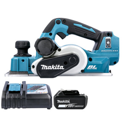 Makita Dkp181Z 18V Lxt Cordless Brushless 82mm Aws Planer With 1 X 5Ah Battery & Charger from B&Q