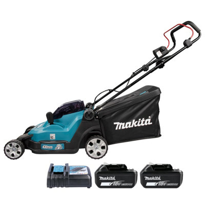 B&Q -  Dlm432 18V / 36V Lxt 430mm Lawn Mower With 2 X 5Ah Batteries & Dc18Rc Charger