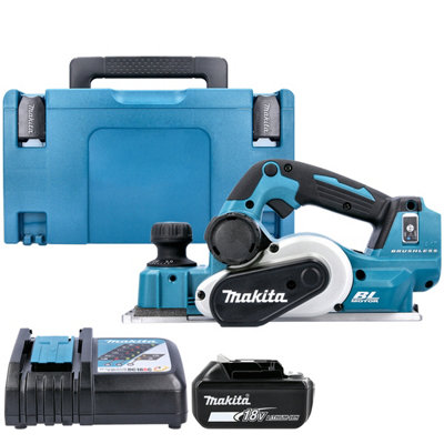 Makita Dkp181Z 18V Lxt Cordless Brushless 82mm Aws Planer With 1 X 6Ah BatteryCharger & Case from B&Q