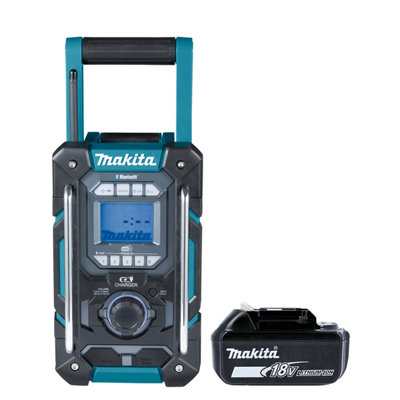 Makita Dmr301Z 12V Max/18V Cxt/lxt Cordless/ac Am/dab/dab+ Jobsite Radio With 1 X 5Ah Battery from B&Q