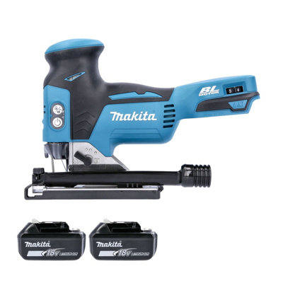 Makita Djv181Z 18V Lxt Cordless Brushless Barrel Handle 26mm 390W Jigsaw With 2 X 6Ah Batteries from B&Q