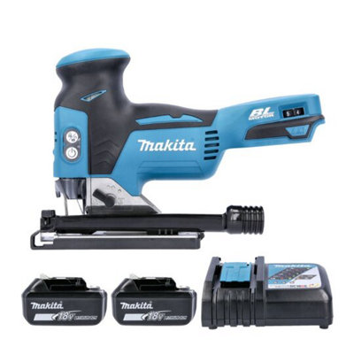 Makita Djv181Z 18V Lxt Cordless Brushless Barrel Handle 26mm 390W Jigsaw With 2 X 6Ah Batteries & Charger from B&Q