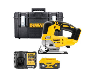 Dewalt Dcs334N 18V Xr Cordless Brushless Top Handle Jigsaw With 1 X 5Ah BatteryCharger & 1.0 Ds300 Case from B&Q