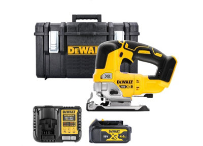 Dewalt Dcs334N 18V Xr Cordless Brushless Top Handle Jigsaw 1 X 4Ah BatteryCharger & 1.0 Ds300 Case from B&Q