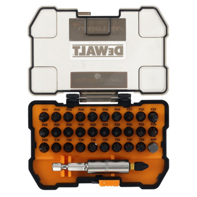 Dewalt X Mclaren F1 Dt70901T-Qz Flextorq 32 Piece Screwdriver Bit Set With Magnetic Bit Holder from B&Q