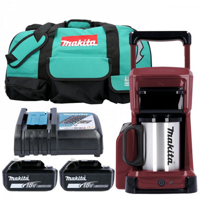 Makita Dcm501Zar 12V Max/18V Cxt/lxt Cordless Cofee Maker With 2 X Bl1850Charger & Lxt400 Tool Bag from B&Q