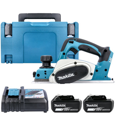 Makita Dkp180Z 18V Lxt Cordless 82mm Planer With 2 X 5Ah Batteries & ChargerCase from B&Q