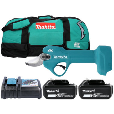 Makita Dup181Z 18V Lxt Cordless Brushless Pruning Shears With 2 X 3Ah BatteriesCharger & Lxt600 Tool Bag from B&Q