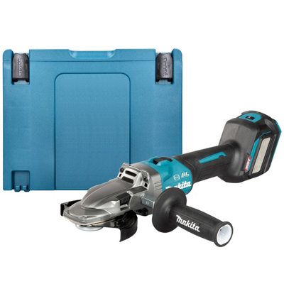 Makita Ga055Gz01 40V Max Xgt Cordless Brushless 125mm Flat Head Angle Grinder With Makpac Case from B&Q