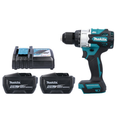 Makita Dhp492Z Drill 18V Lxt Cordless Brushless Combi Drill With 2 X 12Ah Bateries & Charger from B&Q