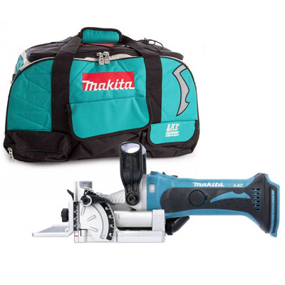 Makita Dpj180Z 18V Lxt Cordless Biscuit Jointer With Lxt400 Tool Bag from B&Q