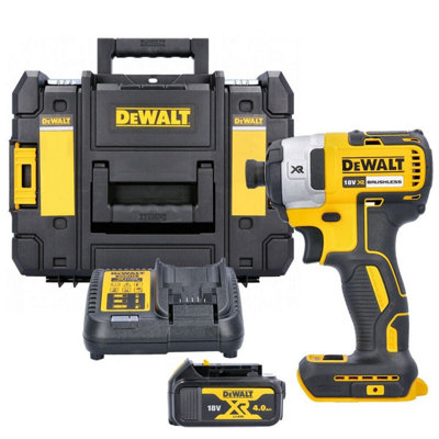 Dewalt Dcf887 18V Xr 3-Speed Brushless Impact Driver With 1 X 4Ah BatteryCharger & Dwst1-70703 Case from B&Q