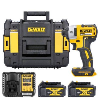 Dewalt  Dcf887 18V Xr 3-Speed Brushless Impact Driver With 2 X 4.0Ah BatteriesCharger & Dwst1-70703 Case from B&Q
