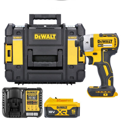 Dewalt Dcf887 18V Xr 3-Speed Brushless Impact Driver With 1 X 5Ah BatteryCharger & Dwst1-70703 Case from B&Q