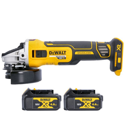 Dewalt Dcg405 18V Xr Cordless Brushless 125mm Angle Grinder With 2 X 4Ah Batteries from B&Q