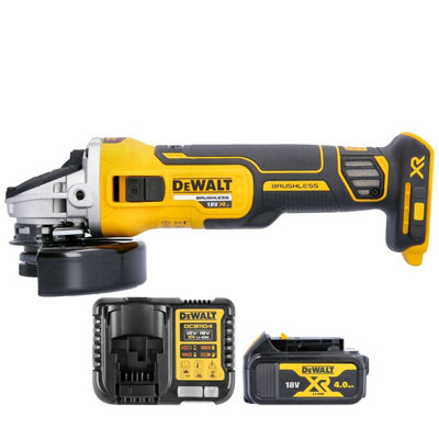 Dewalt  Dcg405 18V Xr Cordless Brushless 125mm Angle Grinder With 1 X 4Ah Battery & Charger from B&Q