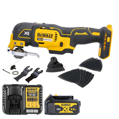 Dewalt Dcs355 18V Brushless Oscillating-Multi Tool With Accessories 1 X 4Ah Batteries& Charger from B&Q