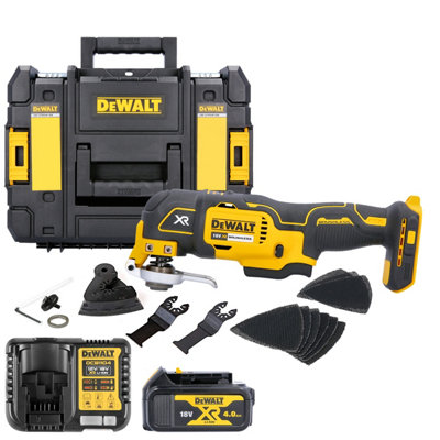 Dewalt Dcs355 18V Brushless Oscillating-Multi Tool With Accessories 1 X 4Ah BatteryCharger & Case (Without Inlay) from B&Q