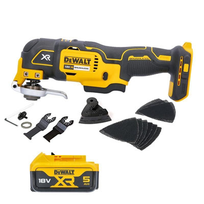 Dewalt Dcs355 18V Brushless Oscillating-Multi Tool With Accessories 1 X 5Ah Battery from B&Q