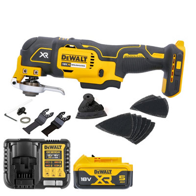 Dewalt Dcs355 18V Brushless Oscillating-Multi Tool With Accessories 1 X 5Ah Battery & Charger from B&Q