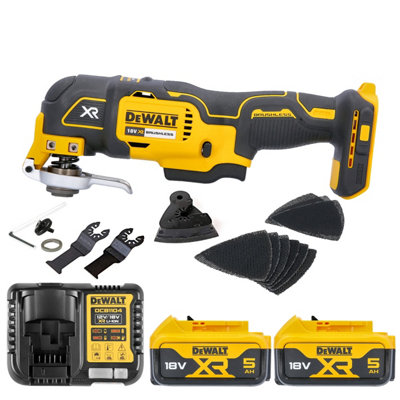 Dewalt Dcs355 18V Brushless Oscillating-Multi Tool With Accessories 2 X 5Ah Batteries & Charger from B&Q