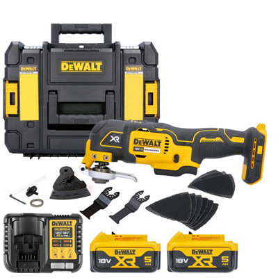 Dewalt Dcs355 18V Brushless Oscillating-Multi Tool With Accessories 2 X 5Ah BatteriesCharger & Case (Without Inlay) from B&Q