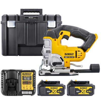 Dewalt Dcs331 18V Xr Li-Ion Cordless Jigsaw With 2 X 4Ah BatteriesCharger & 71195 Case Without Inlay from B&Q