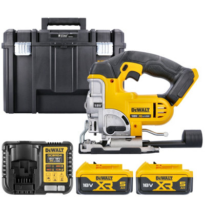 Dewalt Dcs331 18V Xr Li-Ion Cordless Jigsaw With 2 X 5Ah BatteriesCharger & 71195 Case Without Inlay from B&Q